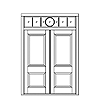 4-panel double door with 